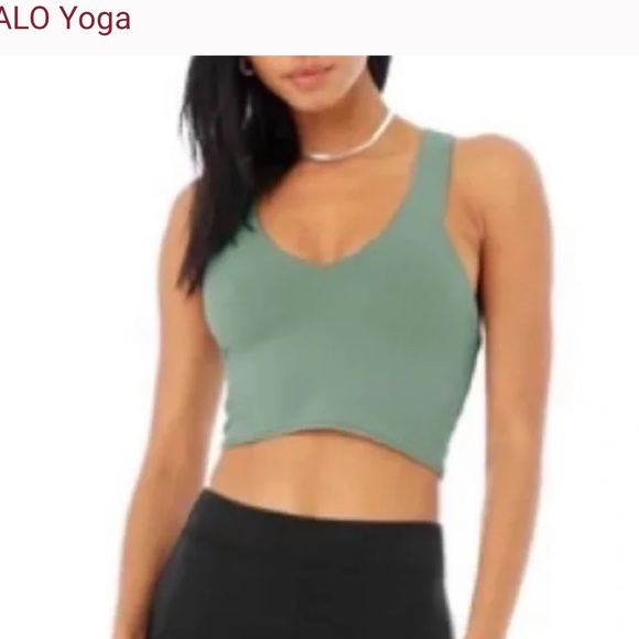 ALO Yoga Other - Alo Yoga Airbrush Real Bra Tank in Soft Seagrass